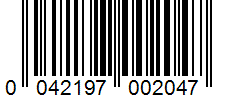 Barcode 0042197002047