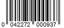 Barcode 0042272000937