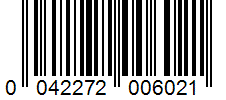 Barcode 0042272006021