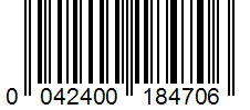 Barcode 0042400184706