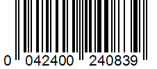 Barcode 0042400240839