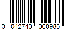 Barcode 0042743300986