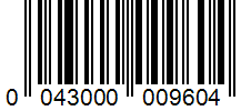 Barcode 0043000009604