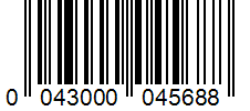 Barcode 0043000045688