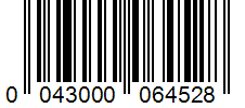 Barcode 0043000064528