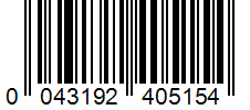 Barcode 0043192405154