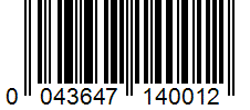 Barcode 0043647140012
