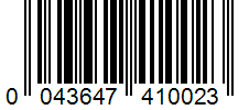 Barcode 0043647410023