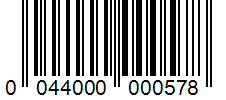 Barcode 0044000000578