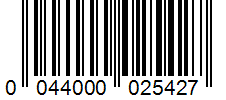 Barcode 0044000025427