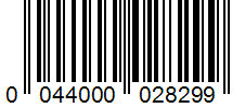 Barcode 0044000028299
