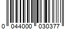 Barcode 0044000030377