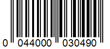 Barcode 0044000030490
