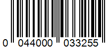 Barcode 0044000033255