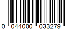 Barcode 0044000033279