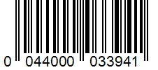 Barcode 0044000033941