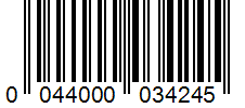 Barcode 0044000034245
