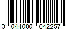 Barcode 0044000042257
