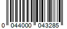 Barcode 0044000043285
