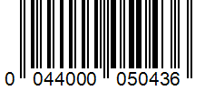 Barcode 0044000050436