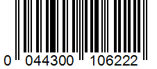 Barcode 0044300106222