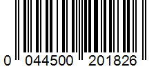 Barcode 0044500201826