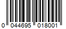 Barcode 0044695018001