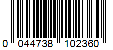 Barcode 0044738102360
