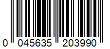 Barcode 0045635203990