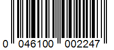 Barcode 0046100002247