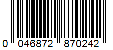 Barcode 0046872870242