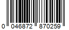 Barcode 0046872870259