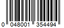 Barcode 0048001354494