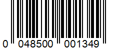 Barcode 0048500001349
