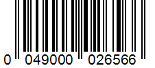 Barcode 0049000026566