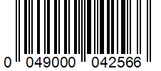 Barcode 0049000042566