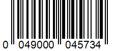 Barcode 0049000045734