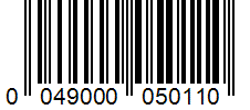 Barcode 0049000050110