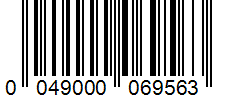 Barcode 0049000069563