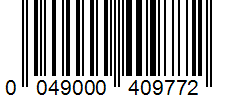 Barcode 0049000409772