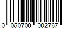 Barcode 0050700002767