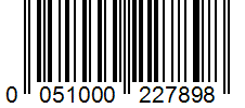Barcode 0051000227898