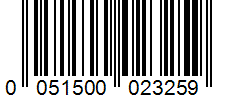 Barcode 0051500023259