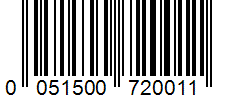 Barcode 0051500720011
