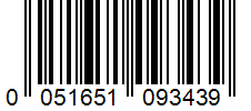 Barcode 0051651093439