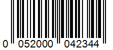 Barcode 0052000042344