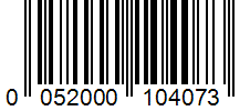 Barcode 0052000104073