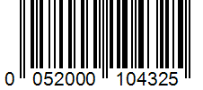 Barcode 0052000104325