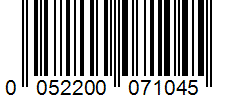 Barcode 0052200071045