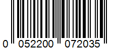 Barcode 0052200072035